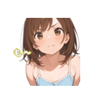 表情豊かな女の子 - かわいいスタンプ2！（個別スタンプ：13）
