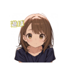 表情豊かな女の子 - かわいいスタンプ2！（個別スタンプ：15）