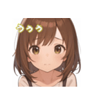 表情豊かな女の子 - かわいいスタンプ2！（個別スタンプ：19）