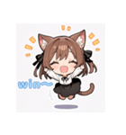 ちび猫娘日常スタンプ第3弾-毎日かわいい！（個別スタンプ：1）