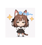 ちび猫娘日常スタンプ第3弾-毎日かわいい！（個別スタンプ：8）