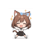 ちび猫娘日常スタンプ第3弾-毎日かわいい！（個別スタンプ：9）