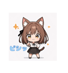ちび猫娘日常スタンプ第3弾-毎日かわいい！（個別スタンプ：13）