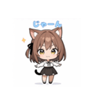 ちび猫娘日常スタンプ第3弾-毎日かわいい！（個別スタンプ：16）