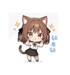 ちび猫娘日常スタンプ第3弾-毎日かわいい！（個別スタンプ：17）
