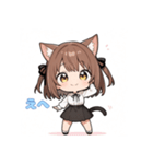 ちび猫娘日常スタンプ第3弾-毎日かわいい！（個別スタンプ：21）
