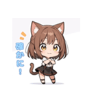 ちび猫娘日常スタンプ第3弾-毎日かわいい！（個別スタンプ：23）