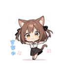 ちび猫娘日常スタンプ第3弾-毎日かわいい！（個別スタンプ：24）