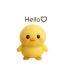 羊毛フェルト♡ひよこちゃん♡日常スタンプ（個別スタンプ：2）