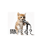 とにかく動く猫【日常/あいさつ】（個別スタンプ：4）