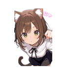 元気いっぱい！猫娘の日常BIGスタンプ（個別スタンプ：2）