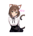 元気いっぱい！猫娘の日常BIGスタンプ（個別スタンプ：6）