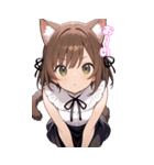 元気いっぱい！猫娘の日常BIGスタンプ（個別スタンプ：8）