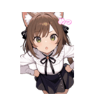 元気いっぱい！猫娘の日常BIGスタンプ（個別スタンプ：9）