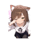 元気いっぱい！猫娘の日常BIGスタンプ（個別スタンプ：11）