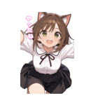 元気いっぱい！猫娘の日常BIGスタンプ（個別スタンプ：12）