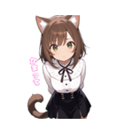 元気いっぱい！猫娘の日常BIGスタンプ（個別スタンプ：13）