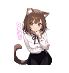 元気いっぱい！猫娘の日常BIGスタンプ（個別スタンプ：14）