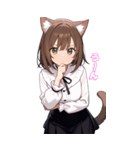 元気いっぱい！猫娘の日常BIGスタンプ（個別スタンプ：15）