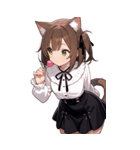 元気いっぱい！猫娘の日常BIGスタンプ（個別スタンプ：19）