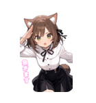 元気いっぱい！猫娘の日常BIGスタンプ（個別スタンプ：22）