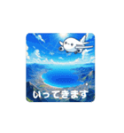 #飛行機と青い空*move（個別スタンプ：3）