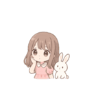 超使える♡うさぎと女の子のゆるかわ日常（個別スタンプ：2）