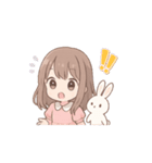 超使える♡うさぎと女の子のゆるかわ日常（個別スタンプ：5）