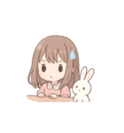 超使える♡うさぎと女の子のゆるかわ日常（個別スタンプ：6）