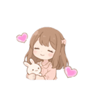 超使える♡うさぎと女の子のゆるかわ日常（個別スタンプ：7）
