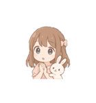 超使える♡うさぎと女の子のゆるかわ日常（個別スタンプ：12）