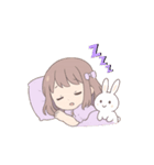 超使える♡うさぎと女の子のゆるかわ日常（個別スタンプ：13）