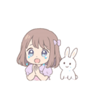 超使える♡うさぎと女の子のゆるかわ日常（個別スタンプ：14）