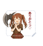 バトルアクス 少女 かわいい ギャグ (文字)（個別スタンプ：4）