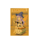 妖精と駅の構内のスタンプ（個別スタンプ：7）