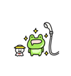 動くしょぼいカエル（個別スタンプ：10）
