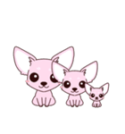 いやしの日常 チワワ (ピンク)（個別スタンプ：34）