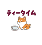 柴犬コーギーちゃん 家族で使えるスタンプ（個別スタンプ：15）