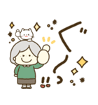 毎日かわいいおばあちゃん♡でか文字（個別スタンプ：11）