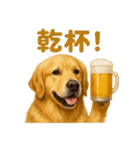 週末だ！ゴールデンレトリバーのご褒美（個別スタンプ：6）