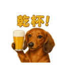 週末だ！ミニチュアダックスフンドのご褒美（個別スタンプ：6）