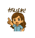 サッカーママの応援！スタンプ（個別スタンプ：1）