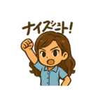 サッカーママの応援！スタンプ（個別スタンプ：6）