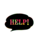 SOS！！気楽に助けて言ってこ！目立つネオン版（個別スタンプ：9）