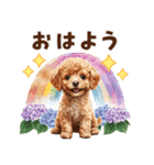 トイプードルの梅雨のキモチ（個別スタンプ：1）