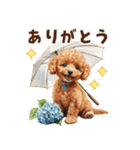 トイプードルの梅雨のキモチ（個別スタンプ：4）