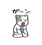 野球ねこ応援団・水色チームVer. その2（個別スタンプ：22）