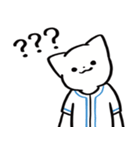 野球ねこ応援団・水色チームVer. その2（個別スタンプ：35）