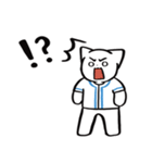 野球ねこ応援団・水色チームVer. その2（個別スタンプ：36）