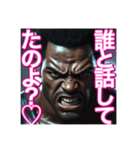 ※やきもちを焼く⁉︎ 可愛いゲイの黒人男性（個別スタンプ：5）